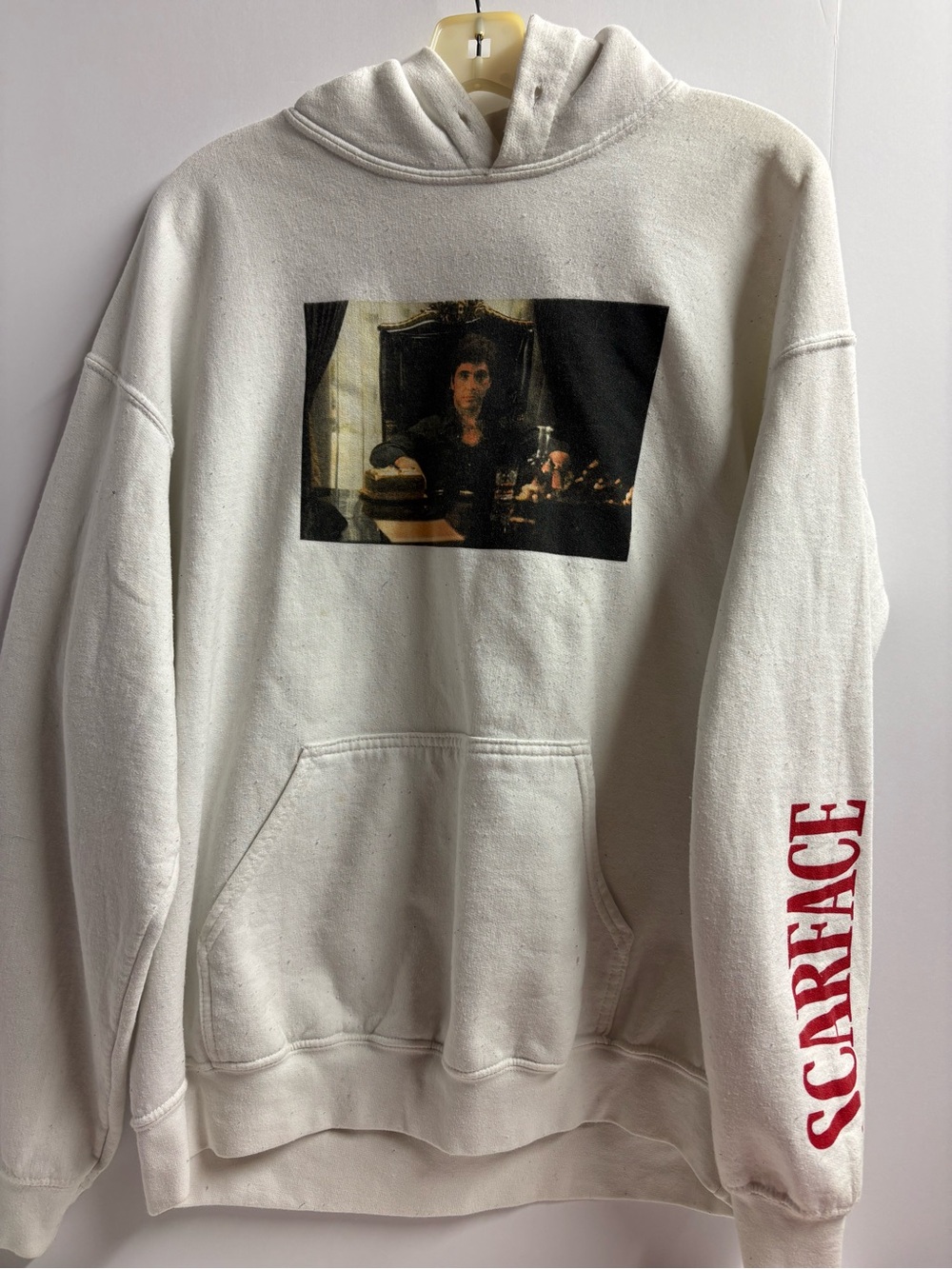 Scarface White Graphic Hoodie Sweatshirt Sz.L